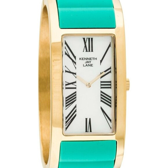 Kenneth Jay Lane Womens Green Breakers Analog Quartz - Picture 2 of 10